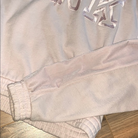 PINK Victoria’s Secret Velvet Baby Pink Hoodie - Picture 2 of 4